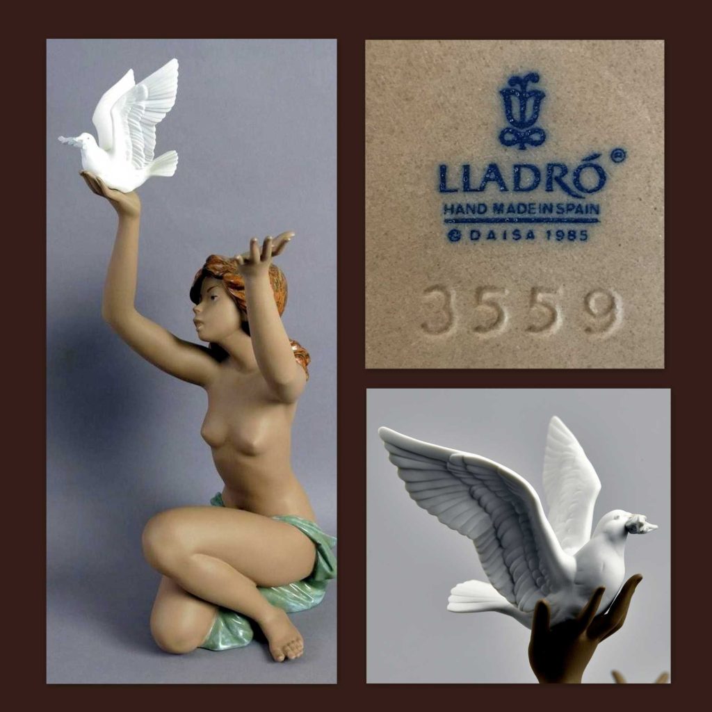 אישה ויונה – LLADRO ספרד